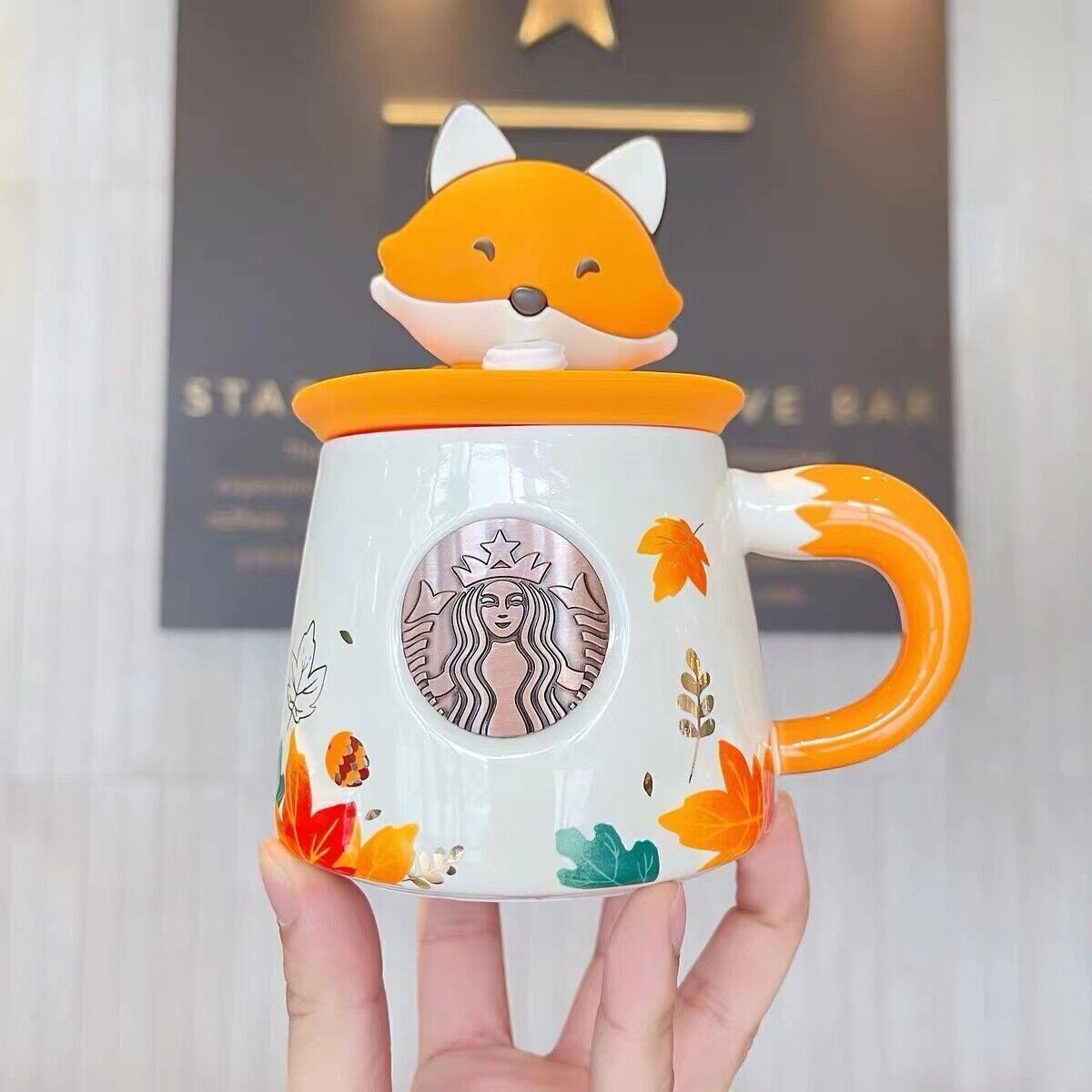 Classical Starbucks Autumn Series Cup Collection: Fox Glass,Fox Ceramic Mug Classical Starbucks Autumn Series Cup Collection: Fox Glass,Fox Ceramic Mug