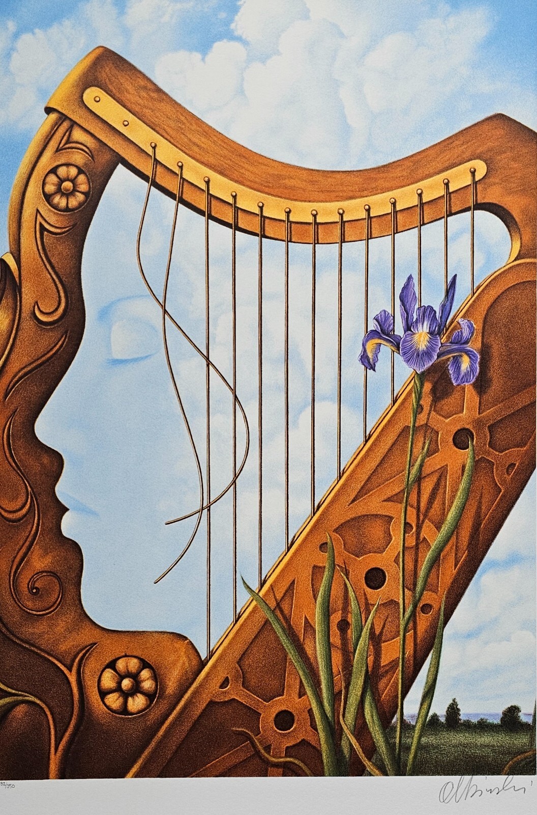 Rafal Olbinski Nostalgia in Slow Motion HAND SIGNED NUMBERED ORIGINAL LITHOGRAPH