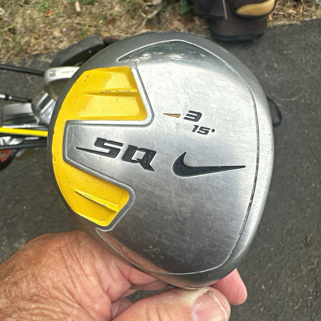 Nike SQ 15° Fairway Wood Golf Club Head - Silver/Yellow Unisex Adults Nike SQ 15° Fairway Wood Golf Club Head - Silver/Yellow Unisex Adults