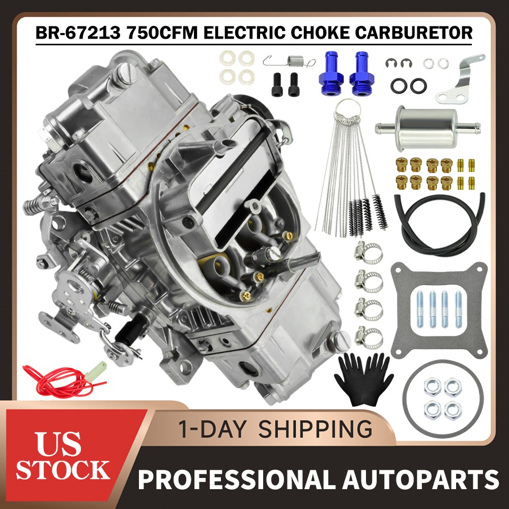 750CFM For 4150 Carburetor Double-Pumper 4 Barrel Carb E-Choke