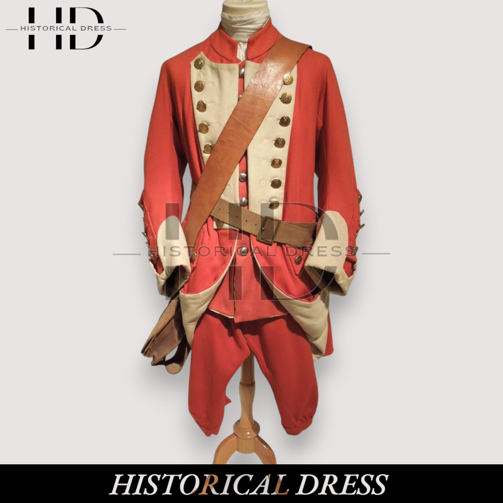 Men\'s Red British Army Uniform with Cream Lapel | Regimental Soldier Uniform