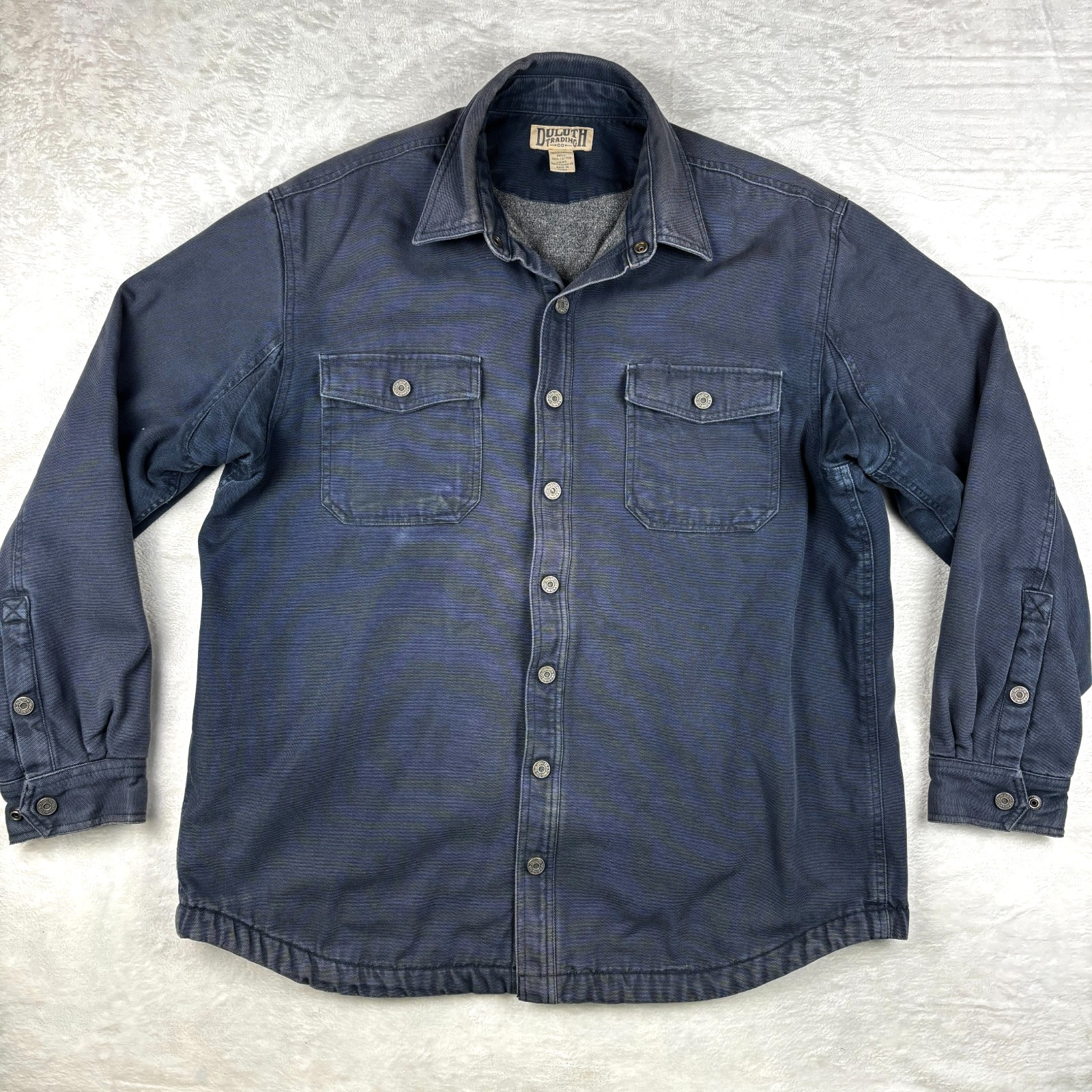 Duluth Hanger Bender Fire Hose Shirt Jacket Mens XLT Tall Blue Lined Workwear Duluth Hanger Bender Fire Hose Shirt Jacket Mens XLT Tall Blue Lined Workwear