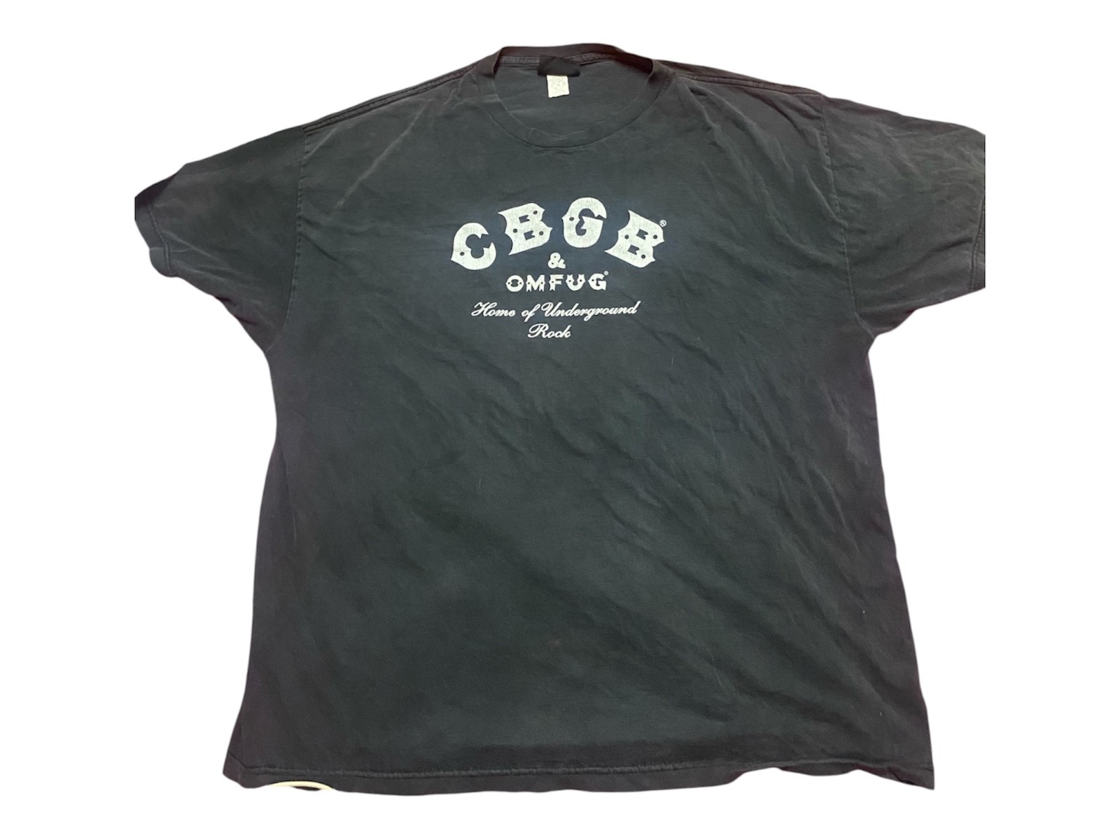Vintage CBGB & OMFUG Home of Underground Rock Faded T-Shirt Black Size XL Vintage CBGB & OMFUG Home of Underground Rock Faded T-Shirt Black Size XL