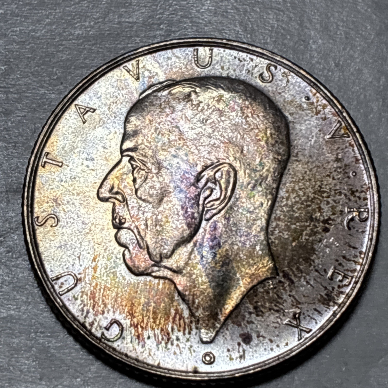 1938-G Sweden 2 Kronor 300 Anniversary Settlement Of Delaware Toned MS BU 💎Rare 1938-G Sweden 2 Kronor 300 Anniversary Settlement Of Delaware Toned MS BU 💎Rare