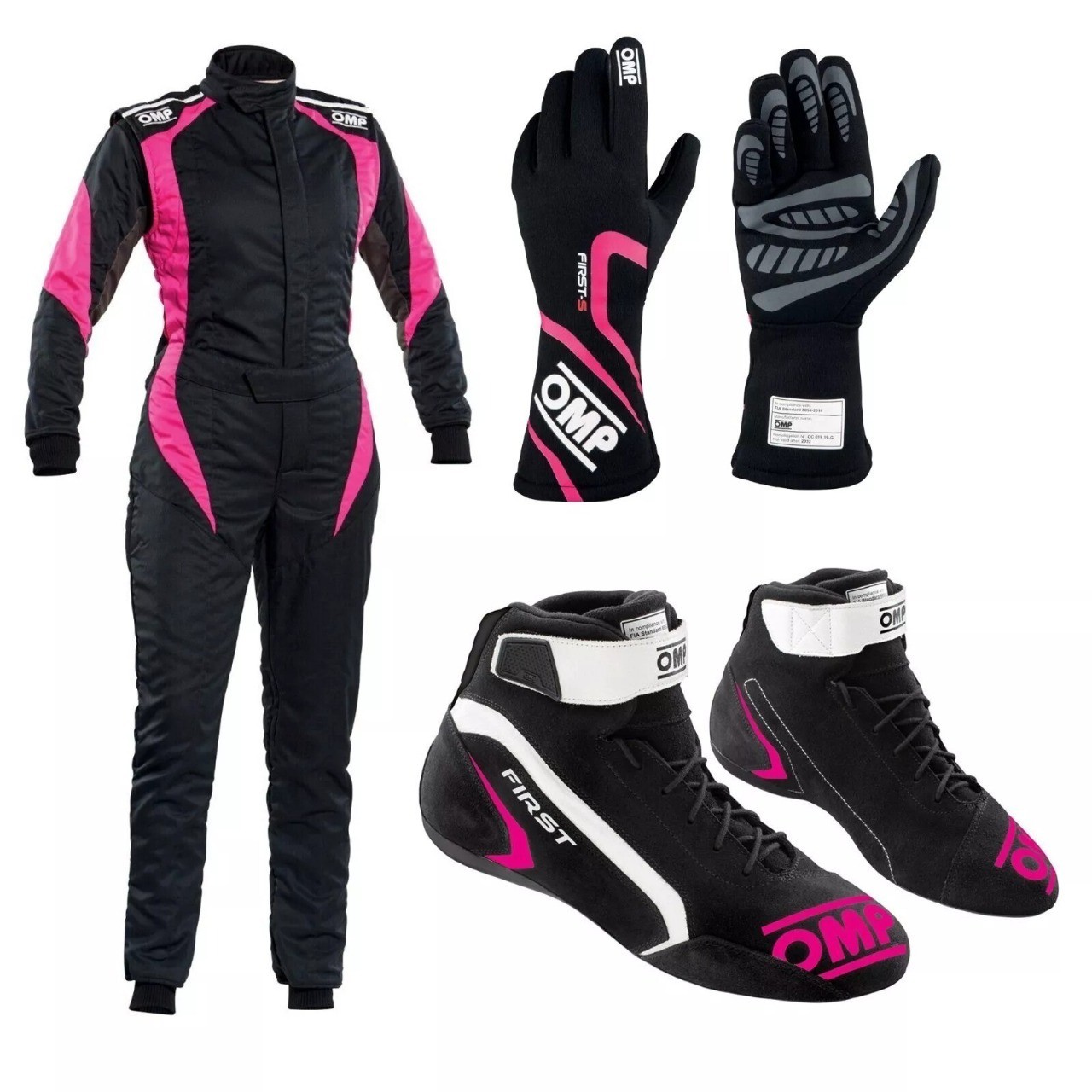 New Women\'s PINK Go Kart Racing Suit, Shoes & Gloves | Level 2 | Free Balaclava New Women\'s PINK Go Kart Racing Suit, Shoes & Gloves | Level 2 | Free Balaclava