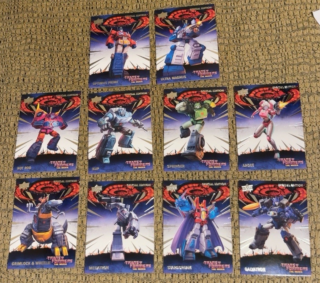 2026 UPPER DECK TRANSFORMERS THE MOVIE 40th SPECIAL EDITION 10 CARD SET 2026 UPPER DECK TRANSFORMERS THE MOVIE 40th SPECIAL EDITION 10 CARD SET