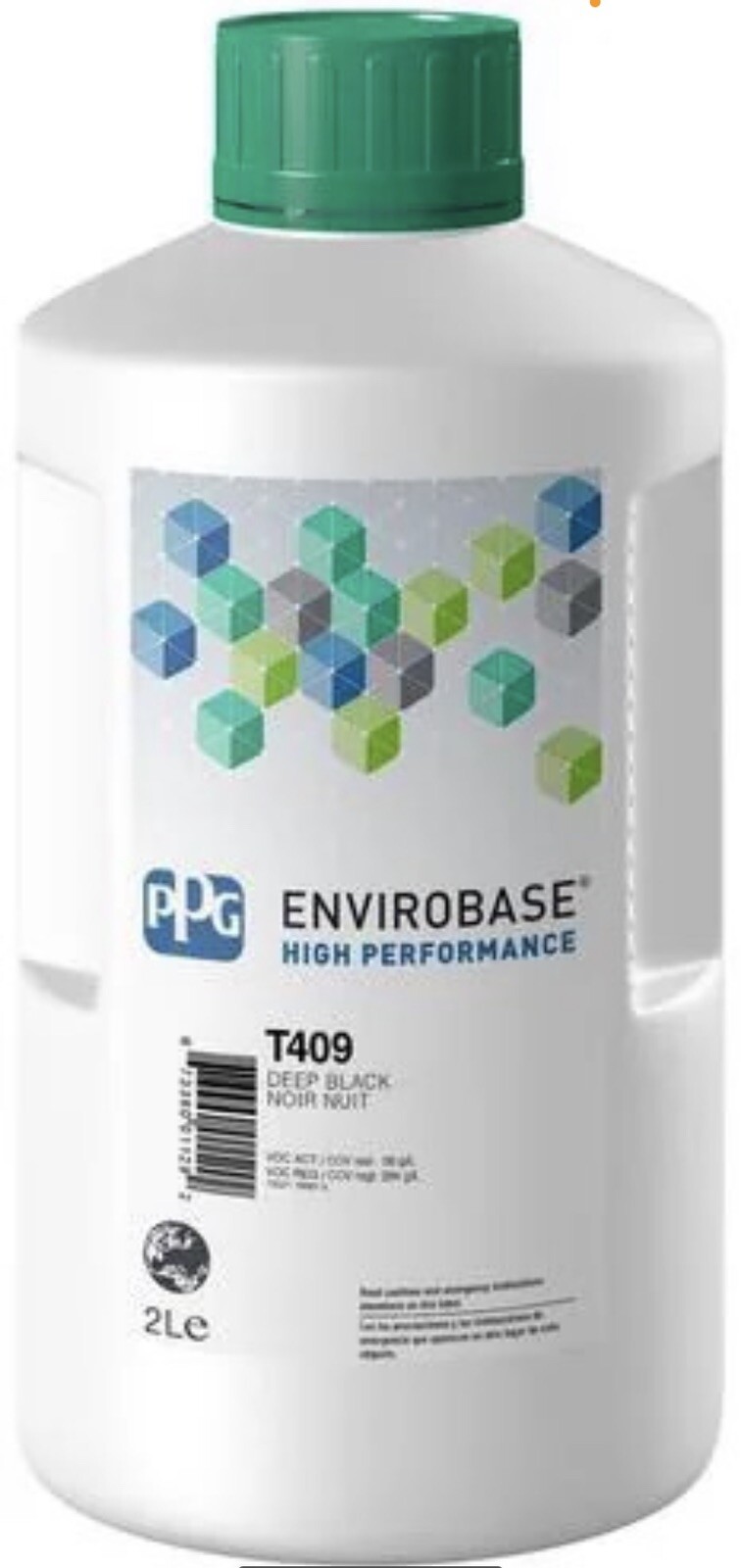 T409 PPG Refinish Envirobase High Performance 2 Liter Deep Black Paint T409 PPG Refinish Envirobase High Performance 2 Liter Deep Black Paint