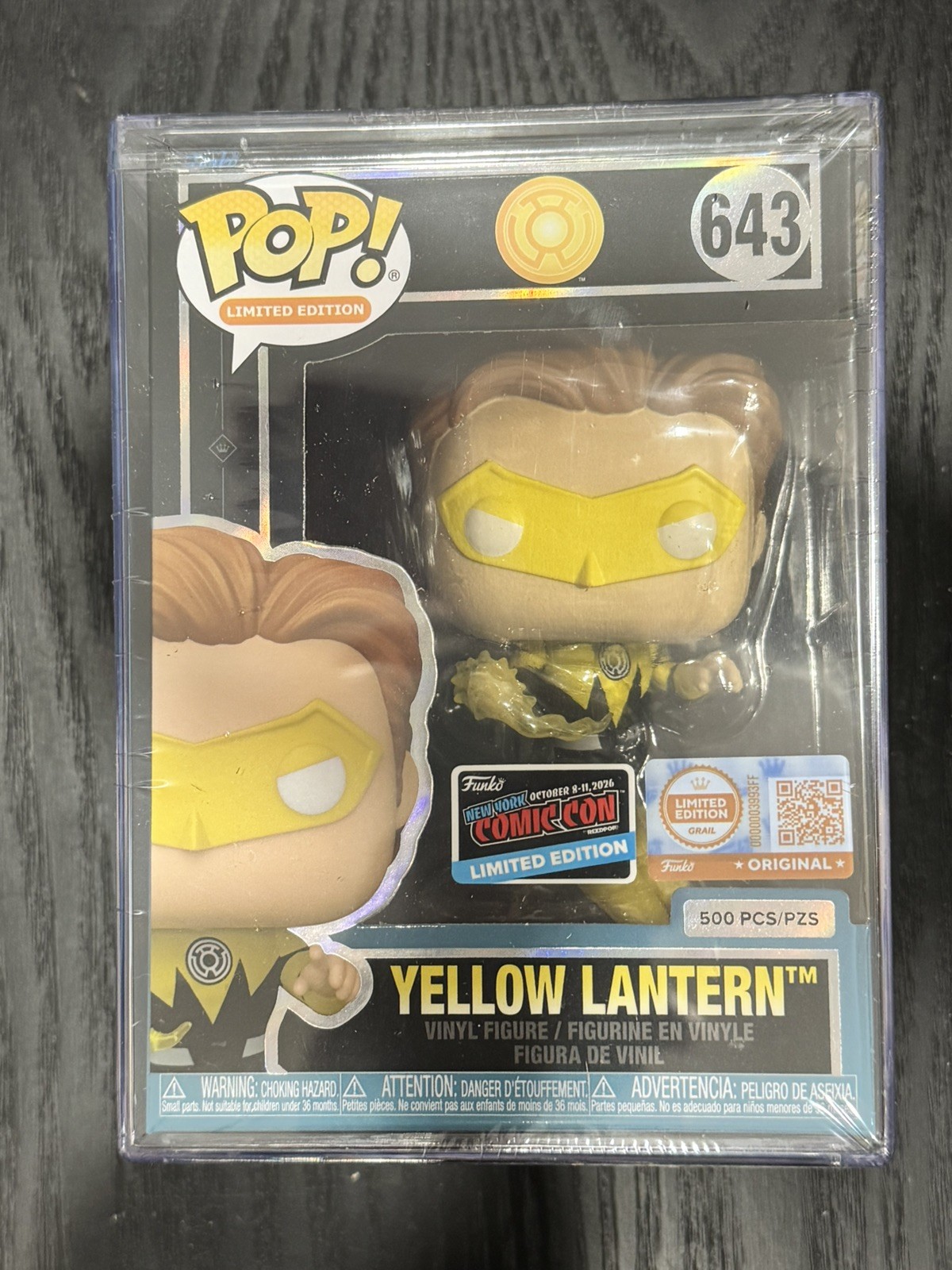 Funko Pop DC Yellow Lantern NYCC CON STICKER  2026 Exclusive LE 500 In Hand