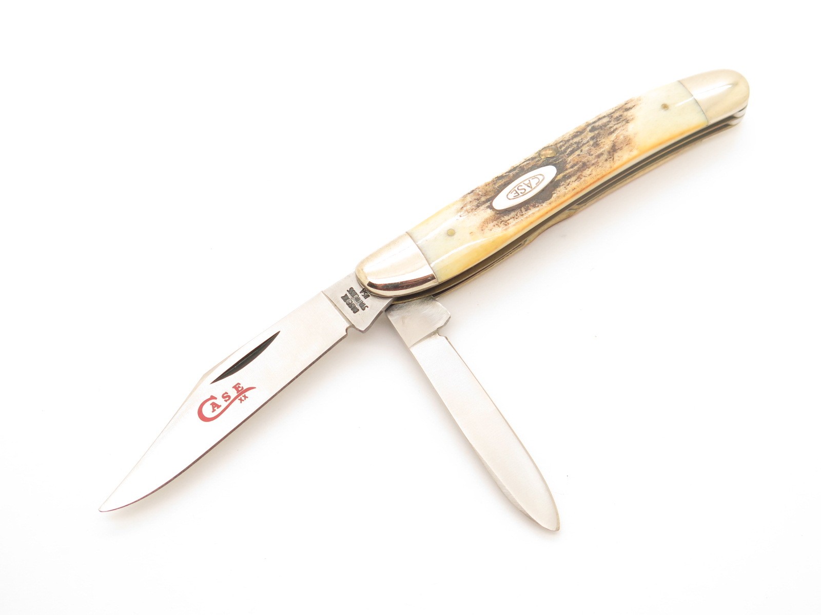 Vintage 1978 Case XX 52087 Jack Red Letter Stag Handle Folding Pocket Jack Knife Vintage 1978 Case XX 52087 Jack Red Letter Stag Handle Folding Pocket Jack Knife