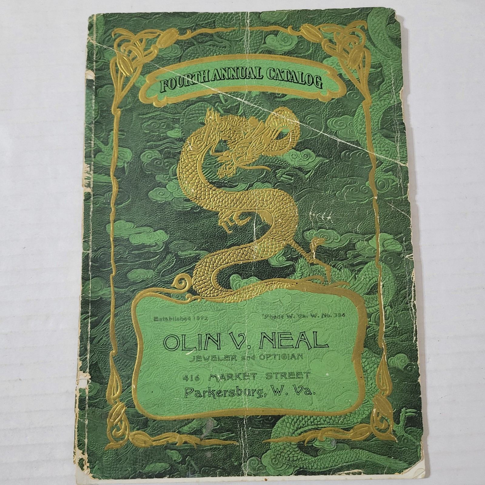 Antique 1910 Olin V Neal Jewelry Catalog Parkersburg WV Advertising 4th Annual Antique 1910 Olin V Neal Jewelry Catalog Parkersburg WV Advertising 4th Annual