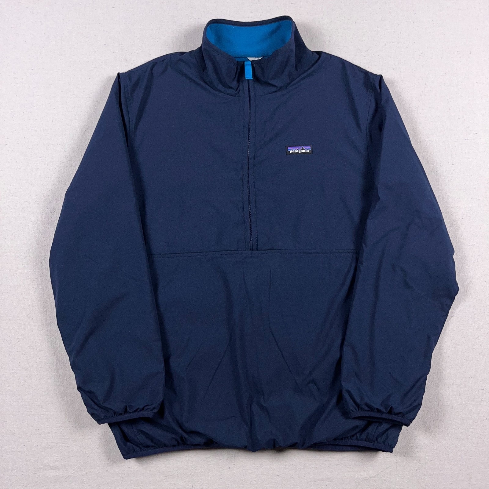 Patagonia Jacket Mens Large Reversible Snap-T Glissade Pullover Blue Half Zip