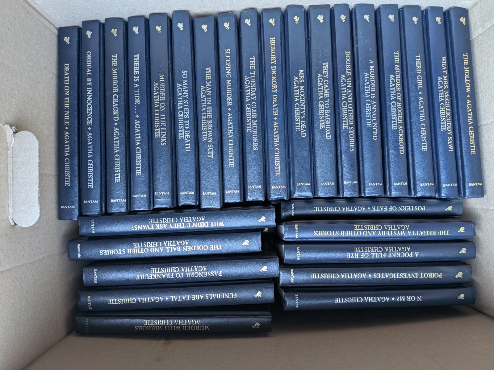 Agatha Christie Bantam Mystery Collection Leatherette Hardcover Lot of 58 Books Agatha Christie Bantam Mystery Collection Leatherette Hardcover Lot of 58 Books