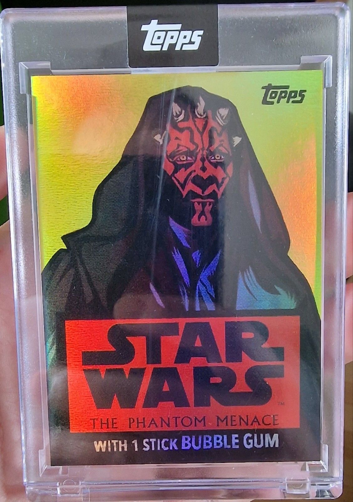 2022 Topps Star Wars Wrapper Art Phantom Menace Darth Maul /99 2022 Topps Star Wars Wrapper Art Phantom Menace Darth Maul /99