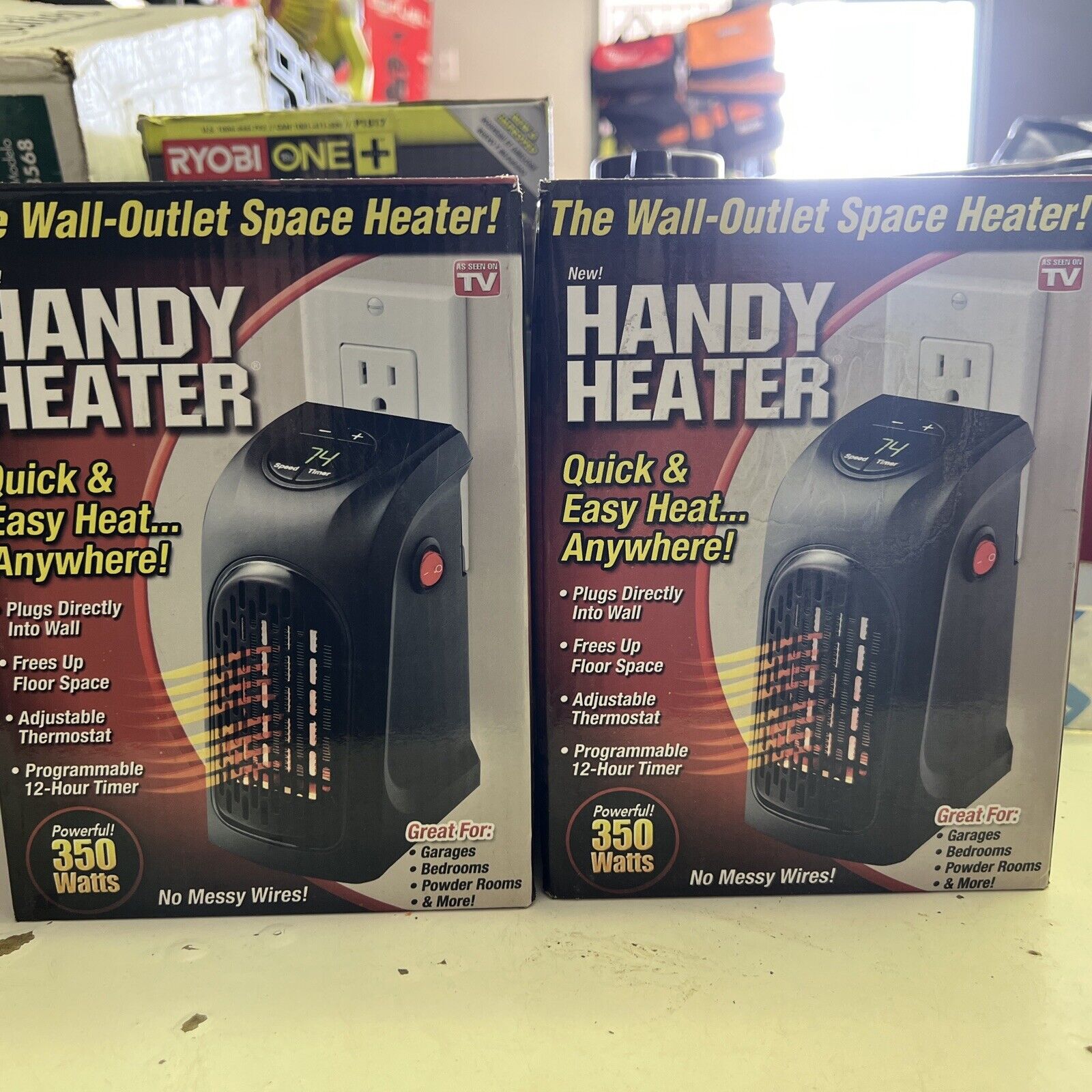 2- Pack Of Ontel Products Corp Handy Heater Plug-in