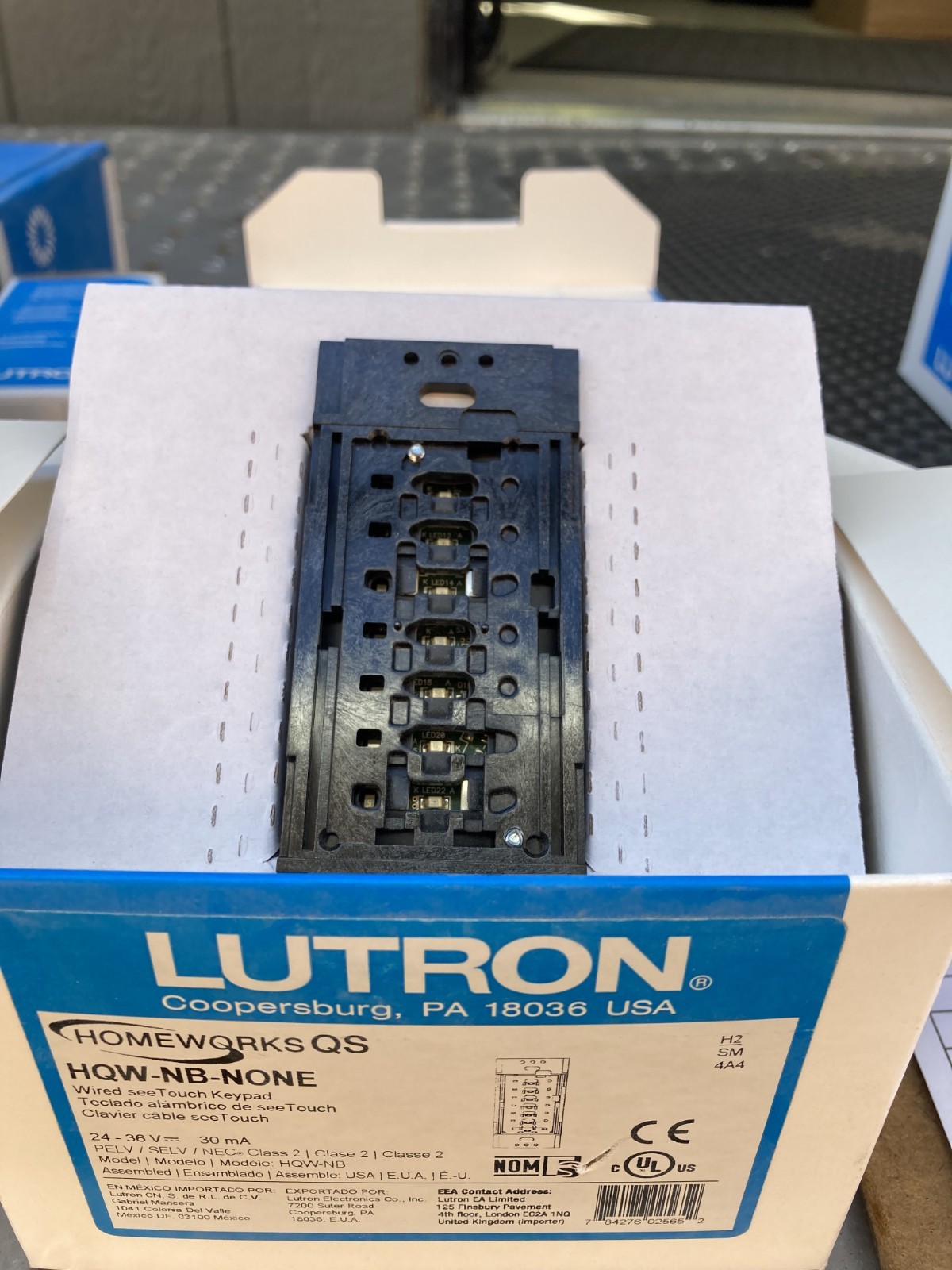 LUTRON - HQW-NB-NONE WIRED SEE TOUCH KEYPAD LUTRON - HQW-NB-NONE WIRED SEE TOUCH KEYPAD