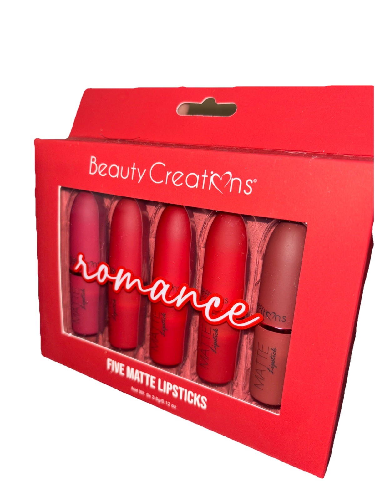 Beauty Creations Romance Five Matte Lipsticks 12oz New In Box Sealed Beauty Creations Romance Five Matte Lipsticks 12oz New In Box Sealed