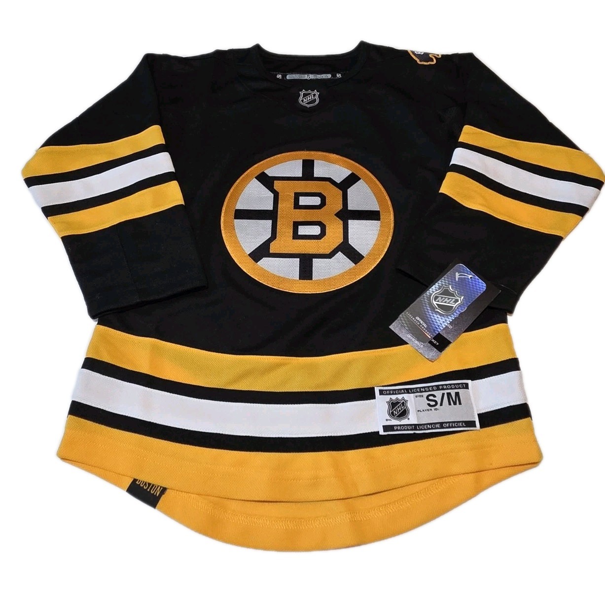 Boston Bruins Blank Official Hockey Jersey Unisex Youth S/M NWT