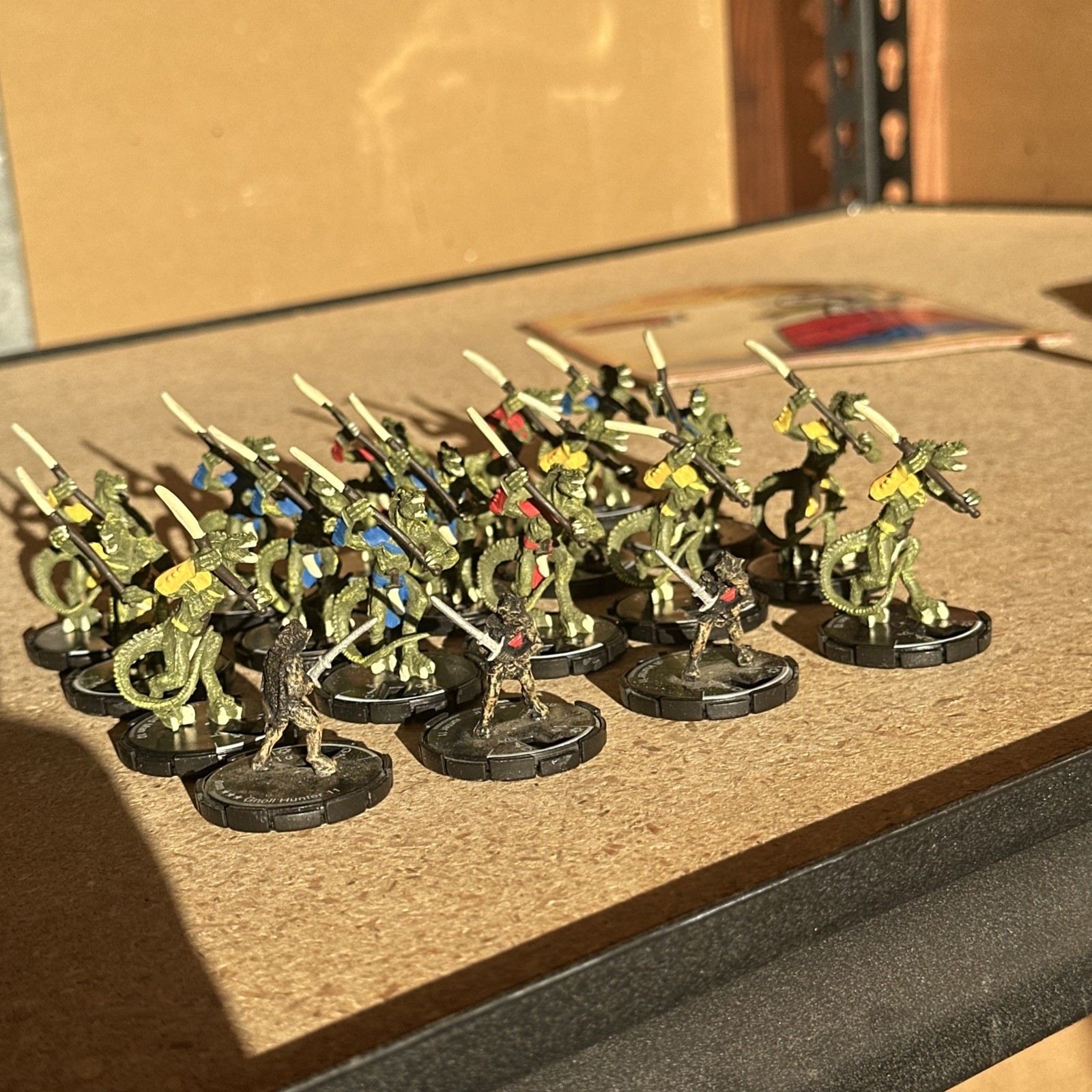 WizKids Mage Knight Lot 19 Lizard Men Gnoll Hunters Fantasy Clix Miniatures