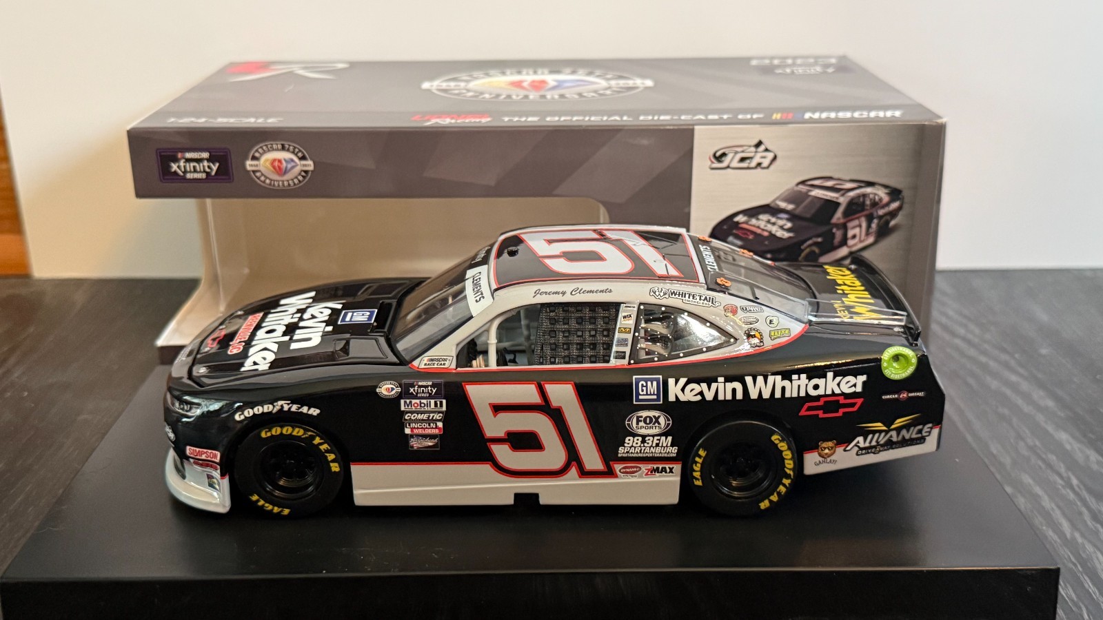 2023 Jeremy Clements #51 Kevin Whitaker Chevrolet Earnhardt Throwback 1:24 Car