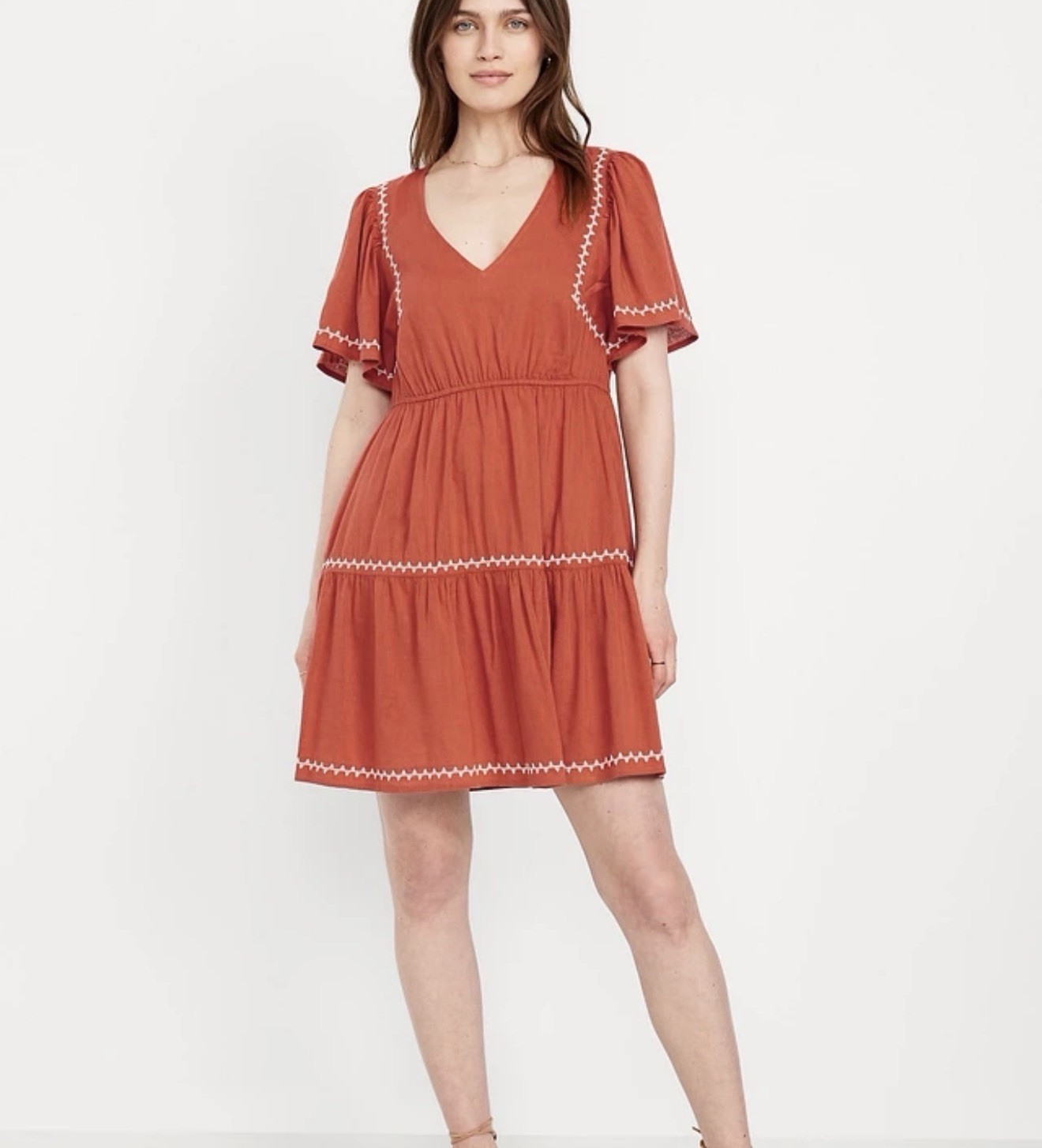 NWT Old Navy Waist Defined Embroidered Dress NWT Old Navy Waist Defined Embroidered Dress