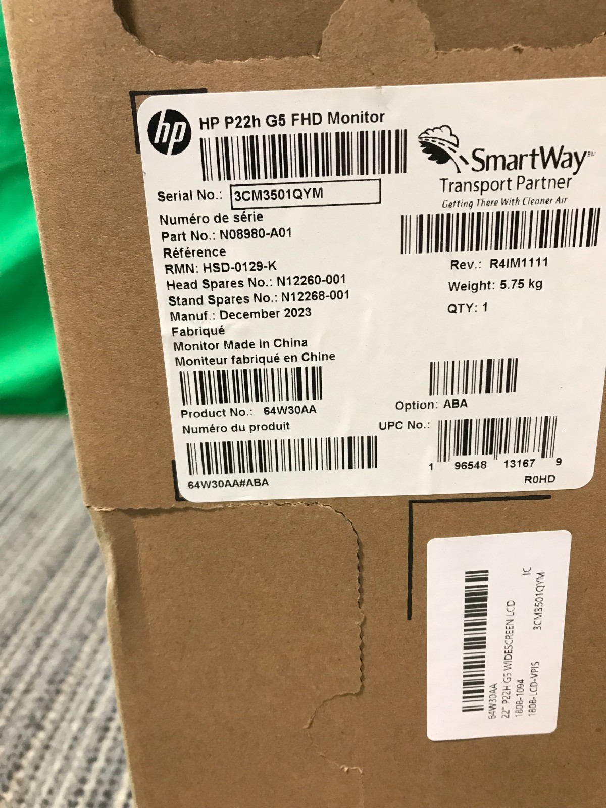 HP P22H G5 21.5\