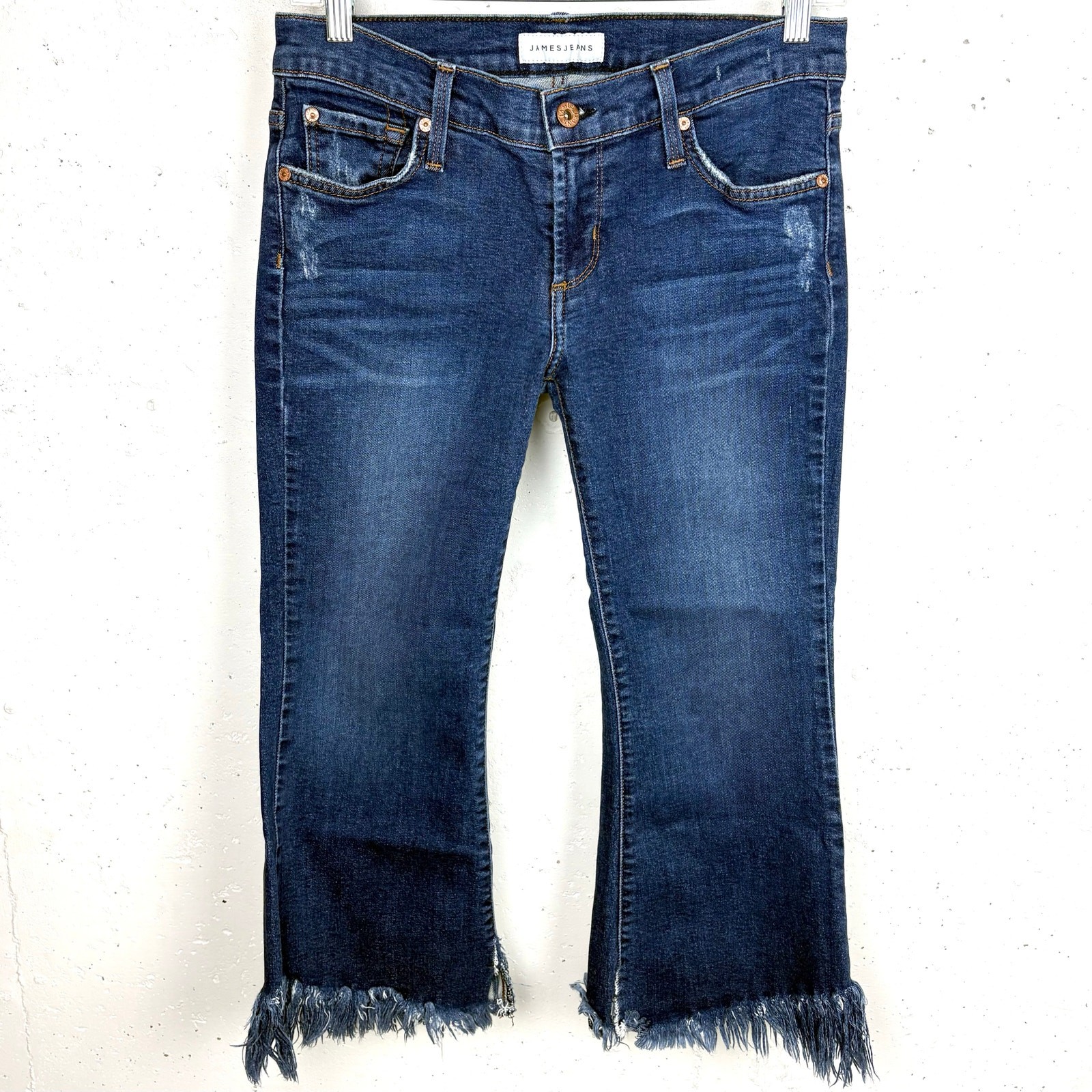James Jeans Womens Kiki Cropped Flare Jeans Freedom Fray 5 Pocket 28 Petite James Jeans Womens Kiki Cropped Flare Jeans Freedom Fray 5 Pocket 28 Petite