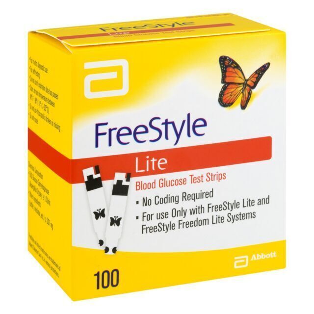 FreeStyles Lites Blood Glucose Diabetic Test Strips 100ct  Imported exp 2-2028