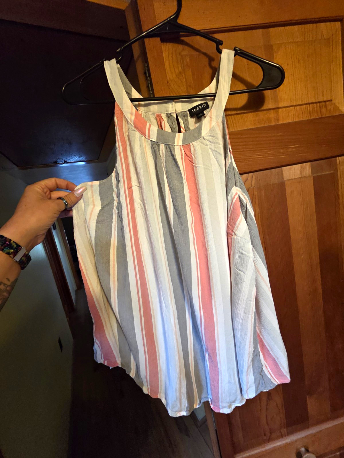 Torrid Women’s Multicolor Striped Round Neck Sleeveless Tank Top Plus 3XL Torrid Women’s Multicolor Striped Round Neck Sleeveless Tank Top Plus 3XL