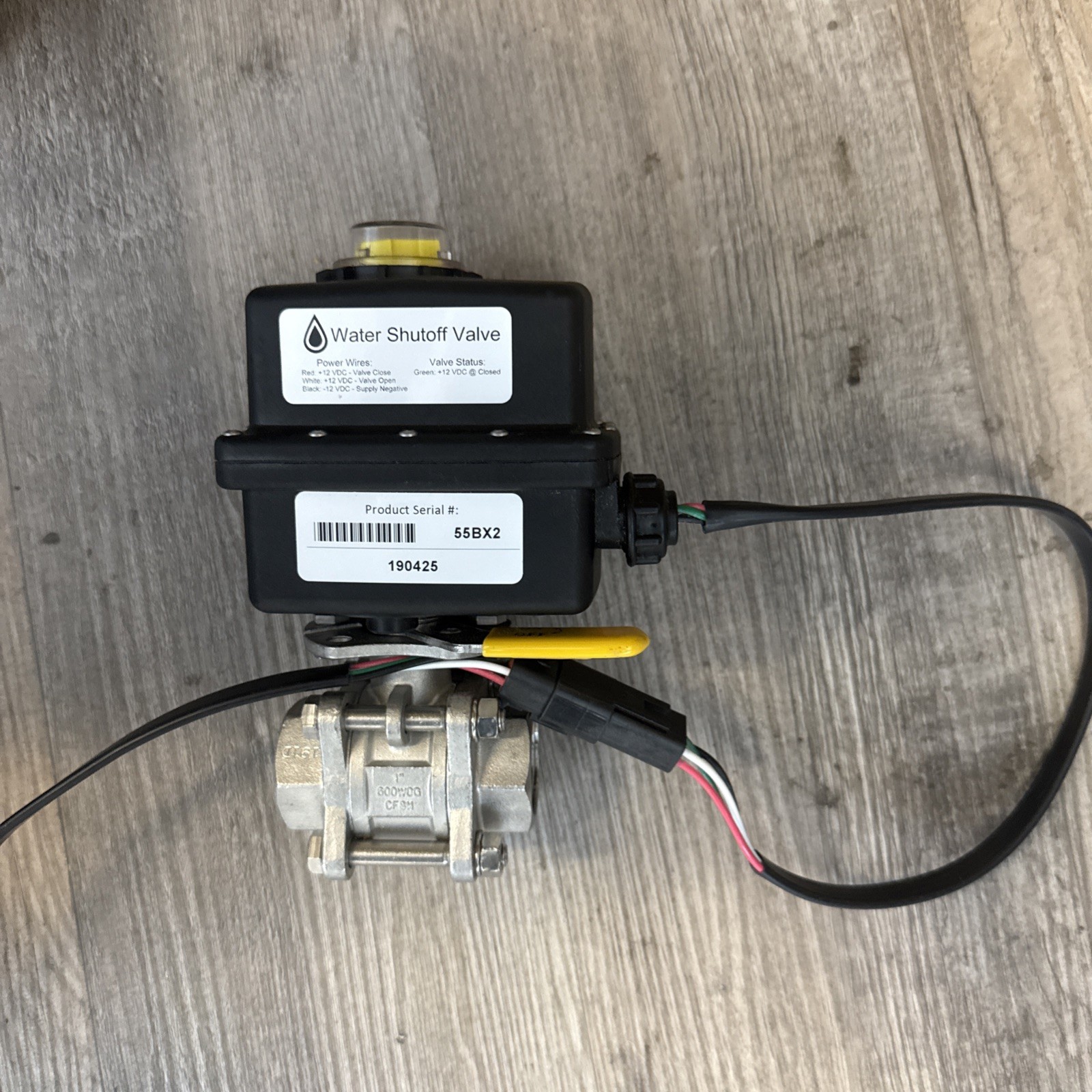 New open box electric water shutoff valve 1 New open box electric water shutoff valve 1