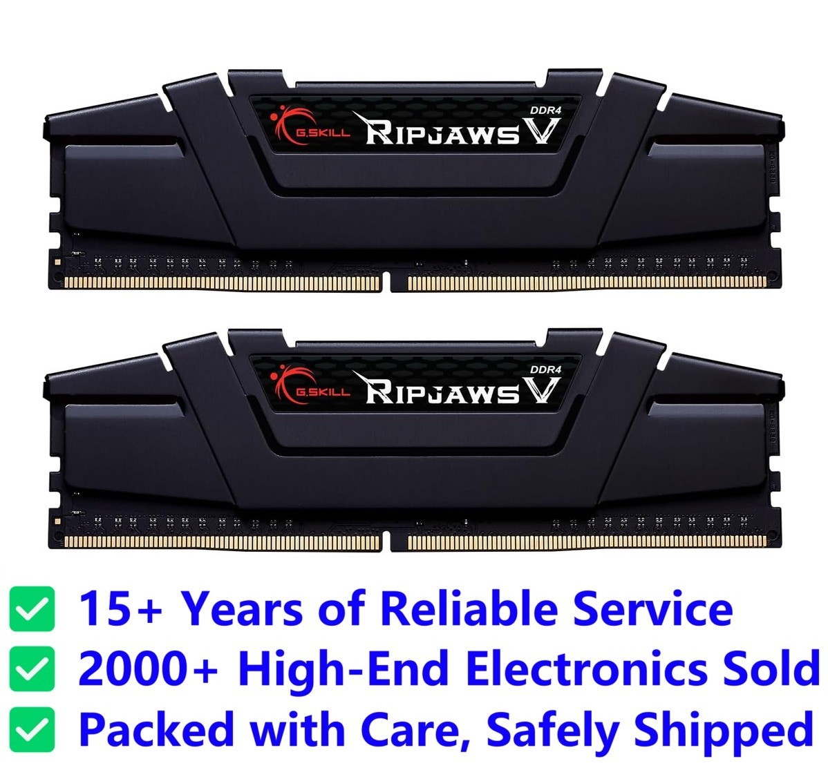 G.Skill RipJaws V 32GB (2x16GB) DDR4-3600 CL16 F4-3600C16D-32GVKC NEW ✅