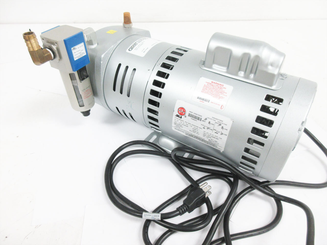 GAST 1023-101Q-G608NEX ROTARY VANE AIR COMPRESSOR / VACUUM PUMP