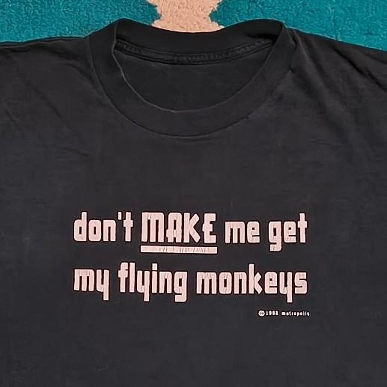 Vintage 1998 Metropolis Wizard of Oz Reference Saying Graphic Tee Size XL