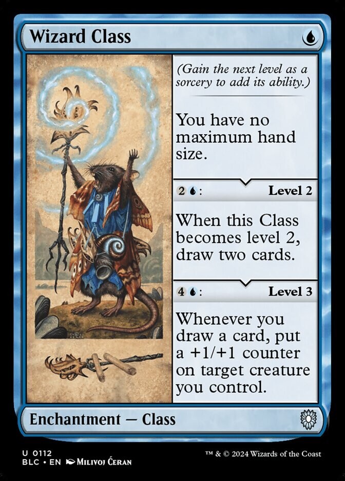 Wizard Class 0112 Uncommon Non Foil Bloomburrow Commander MTG NM