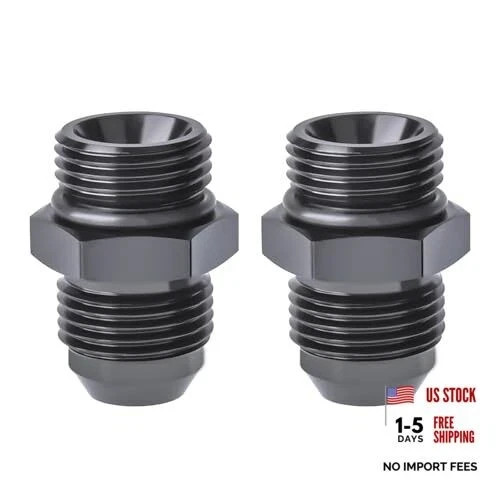 8AN Male Flare to 8AN ORB O-ring Adapter Fitting 8AN to 8AN ORB Black-2PCS 8AN Male Flare to 8AN ORB O-ring Adapter Fitting 8AN to 8AN ORB Black-2PCS