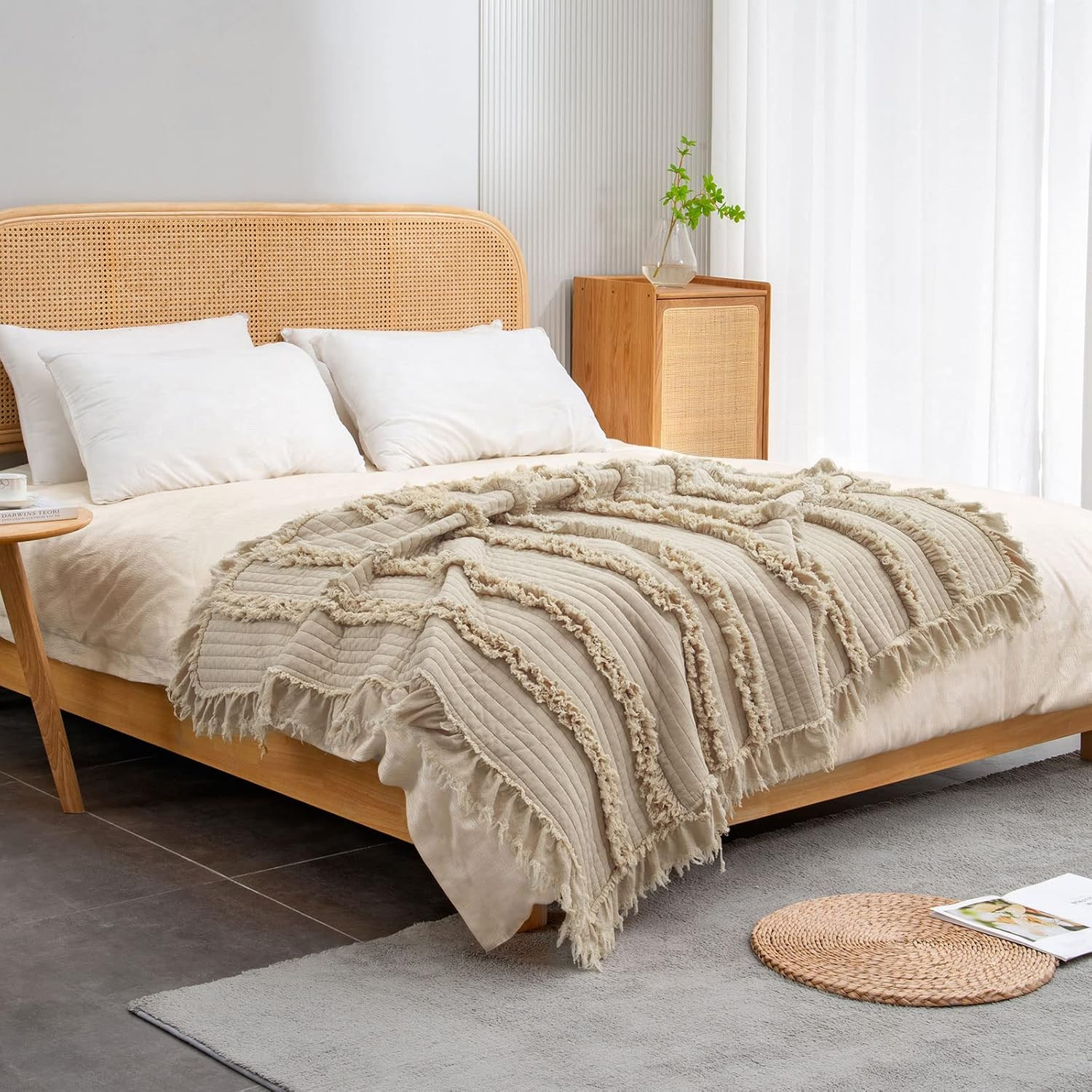 Ultra Soft Quilted Boho King Size Blanket 104\