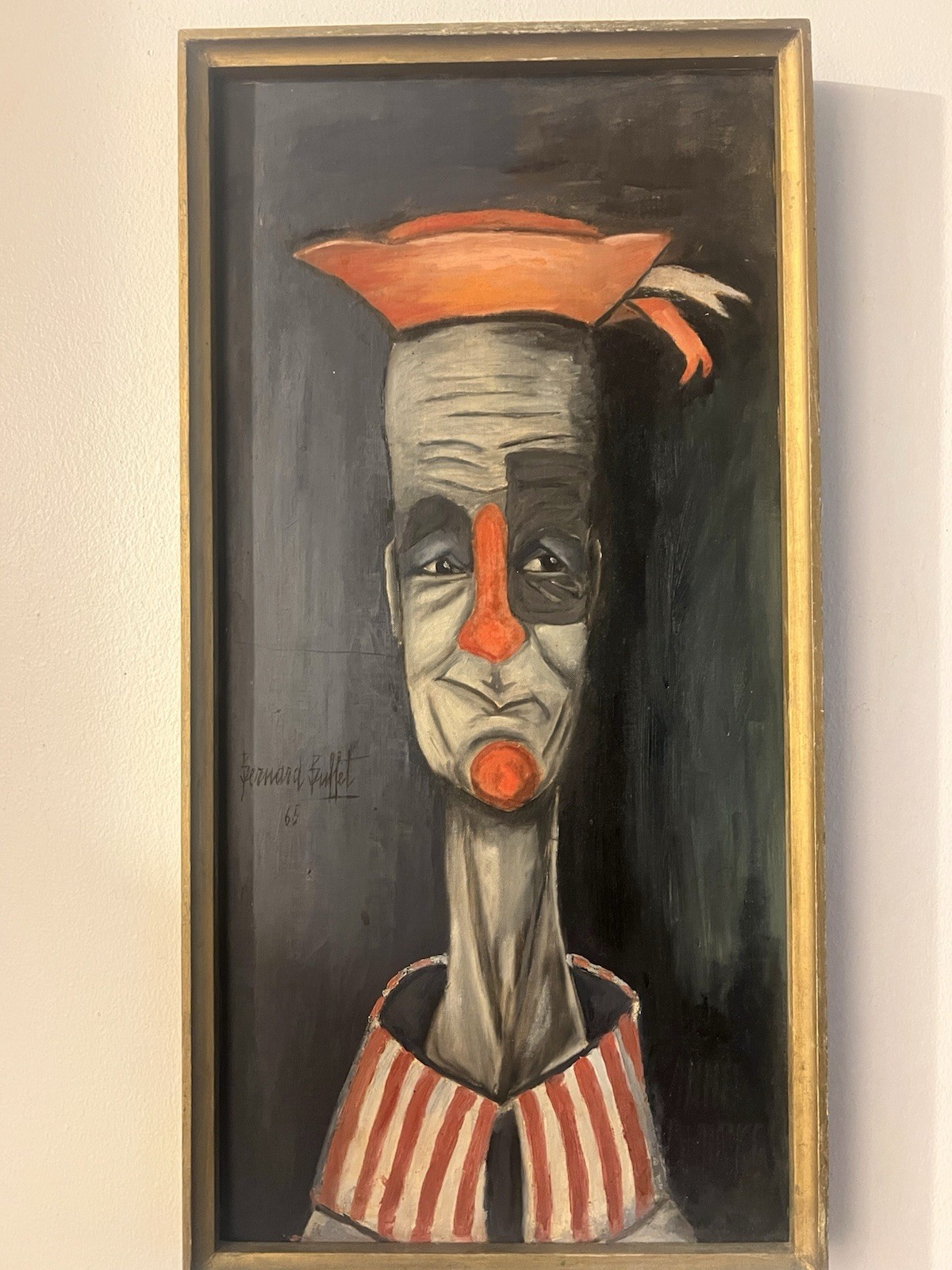 Bernard Buffet rare Signed BUFFET BERNARD 1965 stamped- 31х16”Not Print Bernard Buffet rare Signed BUFFET BERNARD 1965 stamped- 31х16”Not Print