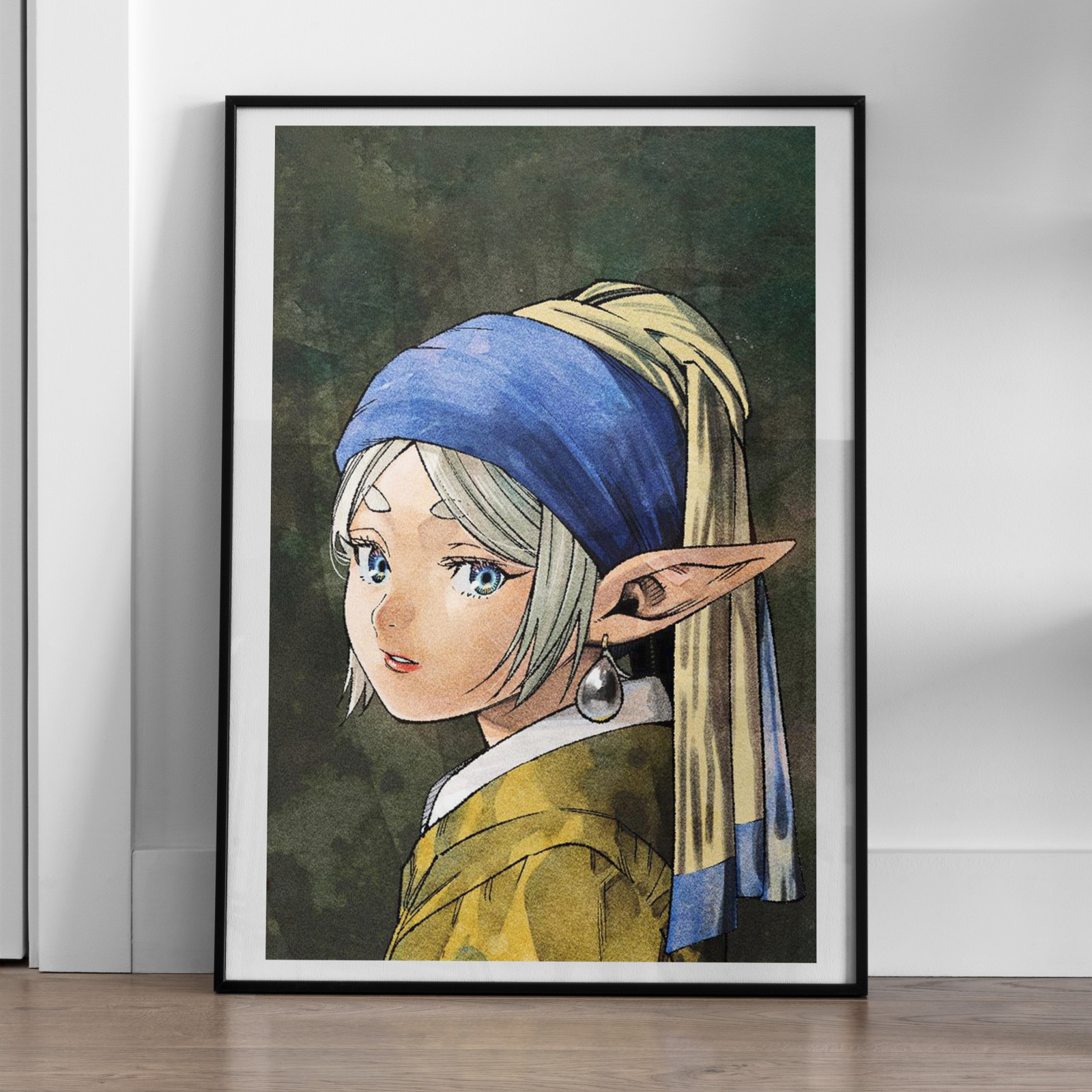 Frieren: Beyond Journey's End - Frieren with a Pearl Earring - 11x17 Frieren: Beyond Journey's End - Frieren with a Pearl Earring - 11x17