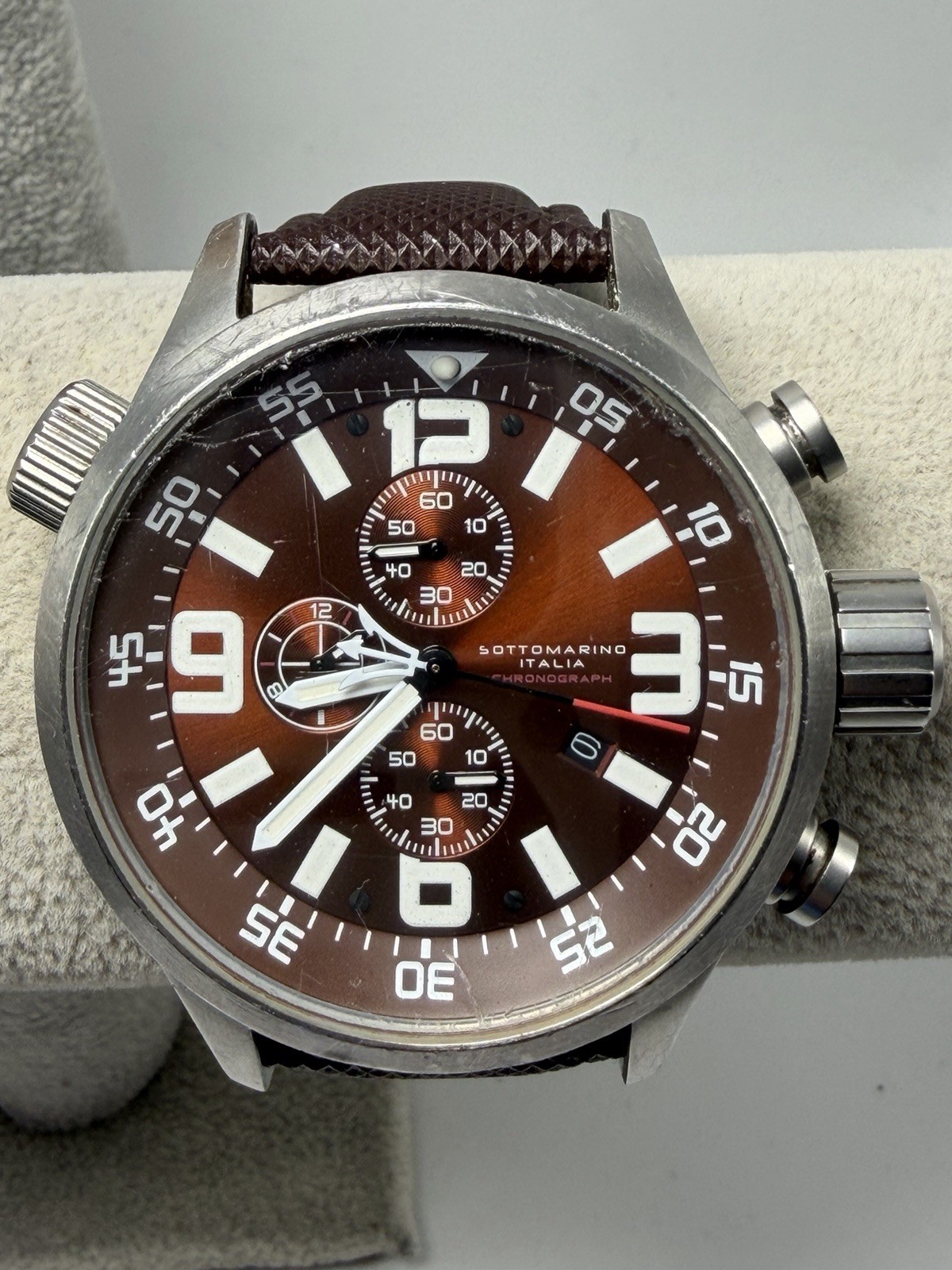 Sottomarino Italia Otaria Chronograph SM50095-W New Battery Mens Watch 46MM 8\ Sottomarino Italia Otaria Chronograph SM50095-W New Battery Mens Watch 46MM 8\
