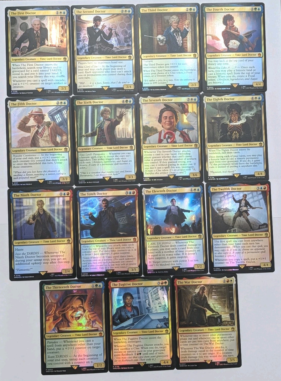 Magic: the Gathering Doctor Who Lot MTG Complete Foil Doctor Set All 15 Doctors Magic: the Gathering Doctor Who Lot MTG Complete Foil Doctor Set All 15 Doctors