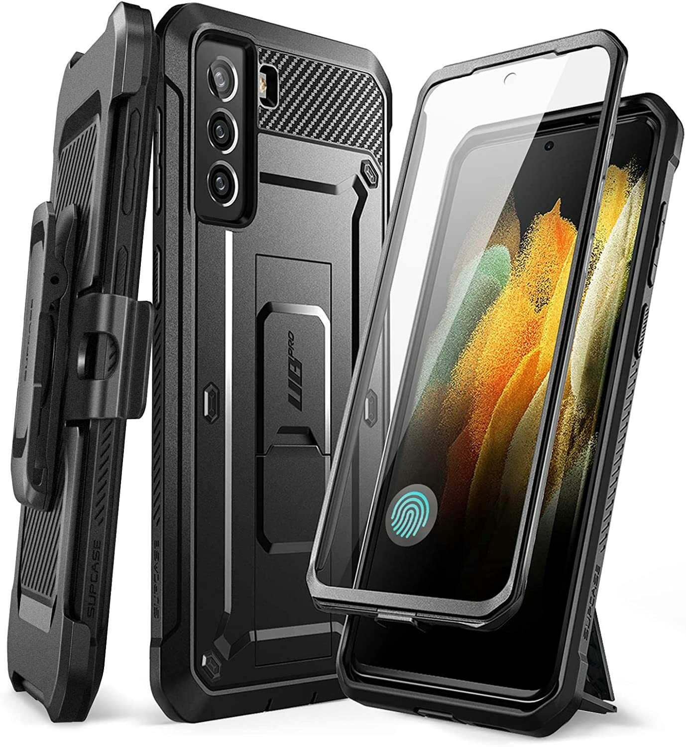 For Samsung Galaxy S21 FE 5G (2022), Full-Body Dual Layer Rugged Holster Case For Samsung Galaxy S21 FE 5G (2022), Full-Body Dual Layer Rugged Holster Case