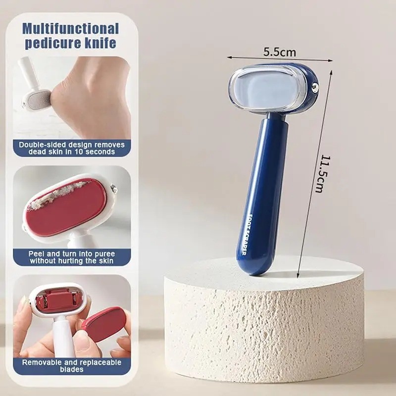 1/2 Stainless Steel Foot Callus Remover, Double‑Sided Scraper for Heel Dead Skin