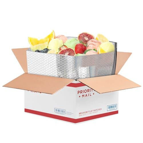 ABC PACK & SUPPLY 5 Pack Silver Foil Insulated Box Liners 11 x 8.5 x 5.5 inches