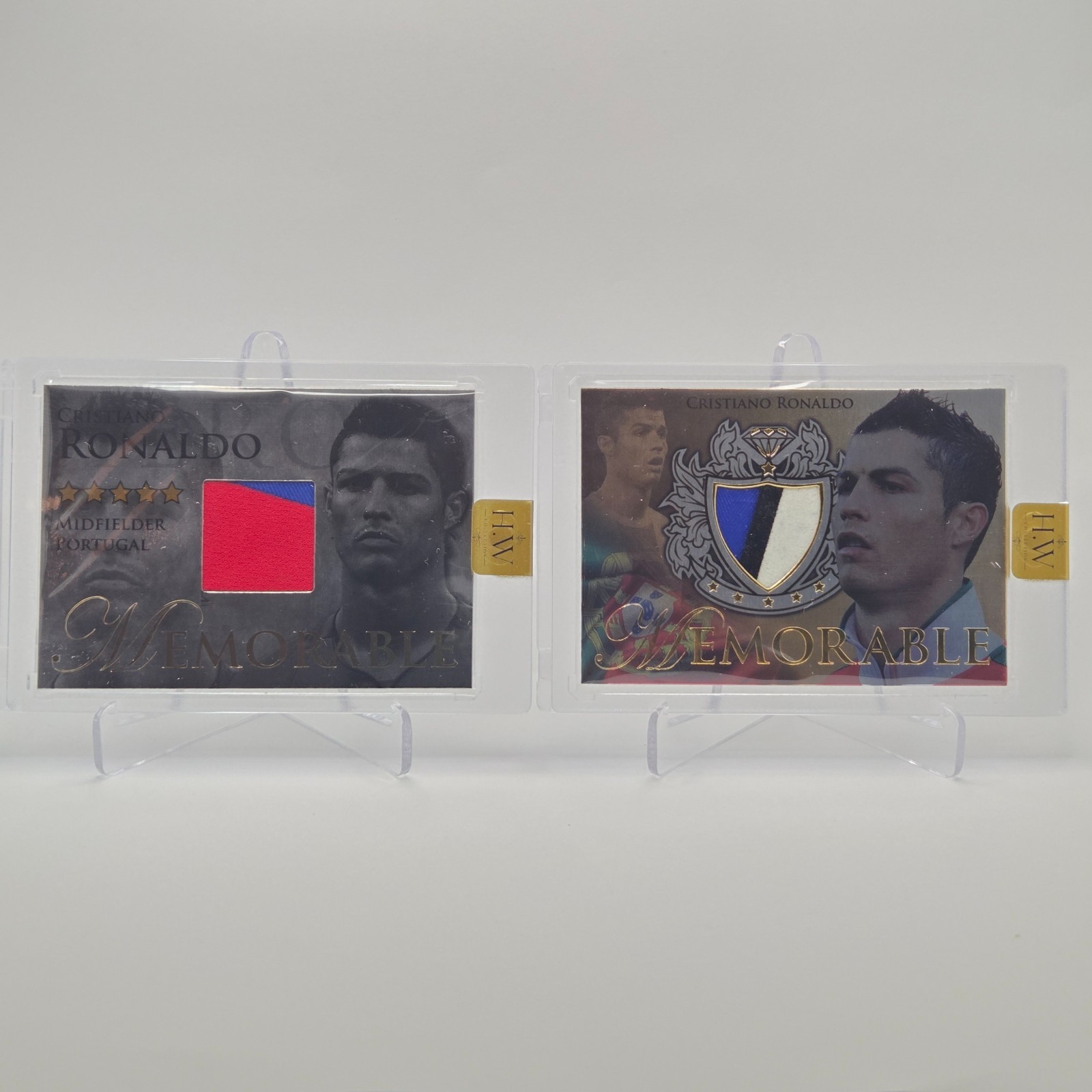 2 x Cristiano Ronaldo Futera Man Utd 3 and 2 color Game used Patch /450 and /395 2 x Cristiano Ronaldo Futera Man Utd 3 and 2 color Game used Patch /450 and /395