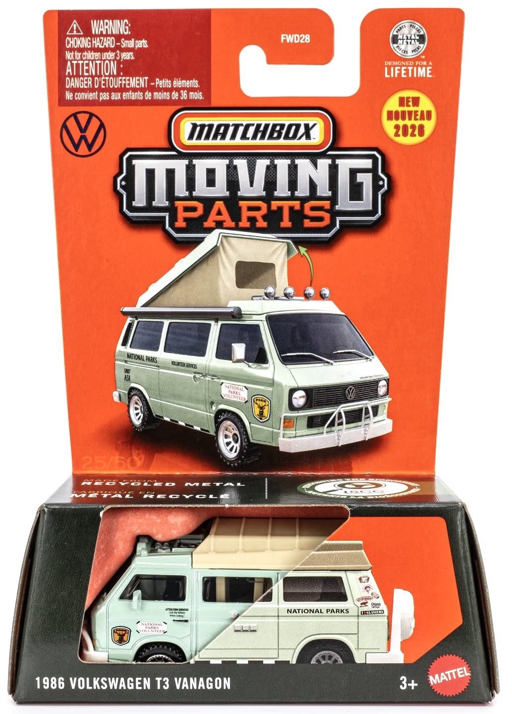 MATCHBOX 1986 VOLKSWAGEN T3 VANAGON MOVING PARTS 2026