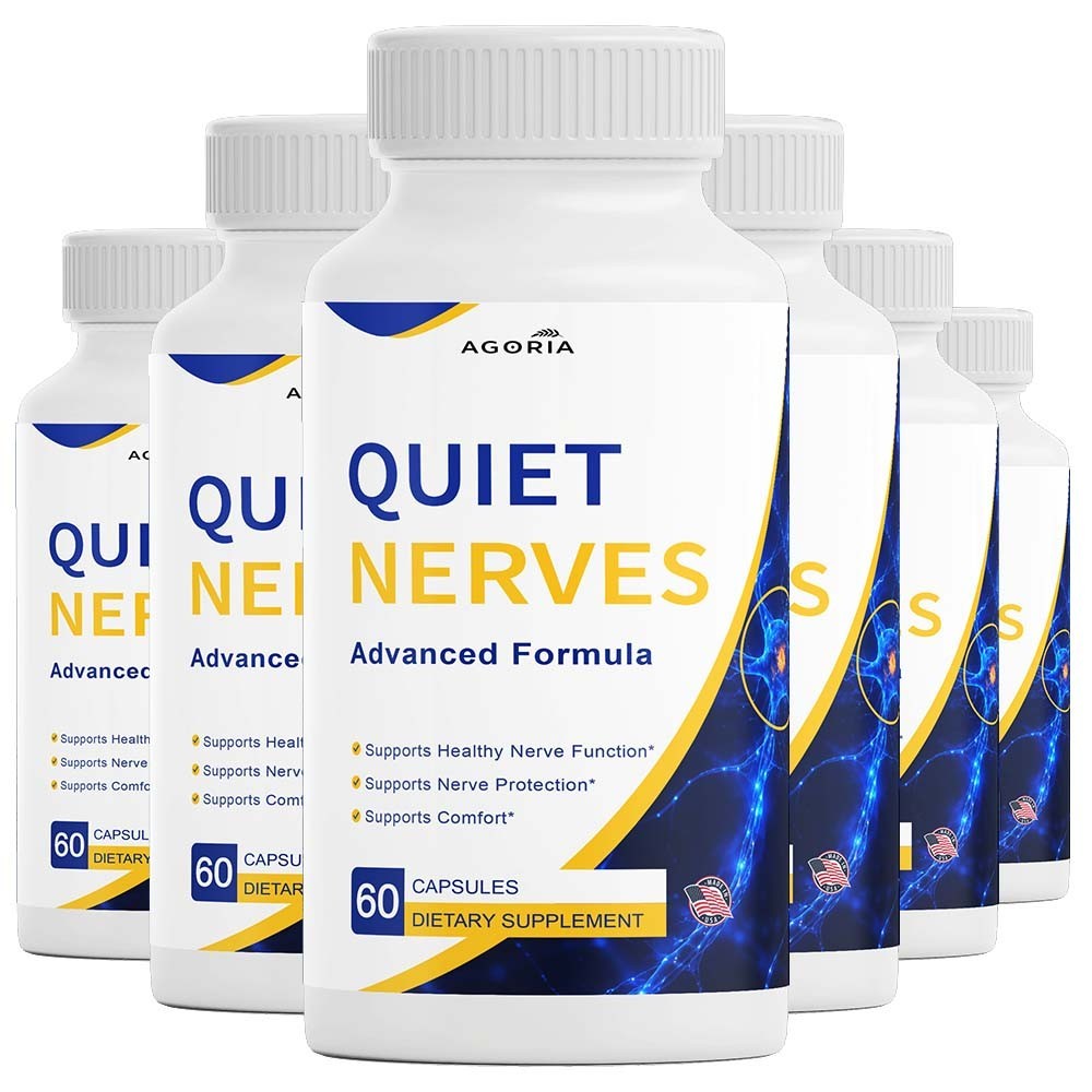 (6 Pack) Quiet Nerves Nootropic Nerve Support Supplement QuietNerves Capsules (6 Pack) Quiet Nerves Nootropic Nerve Support Supplement QuietNerves Capsules