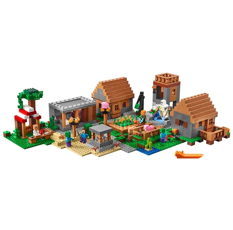 NEW DIY Minecraft The Village 21128 PCS 1600 Building Bricks Set Blocks Toy Gift