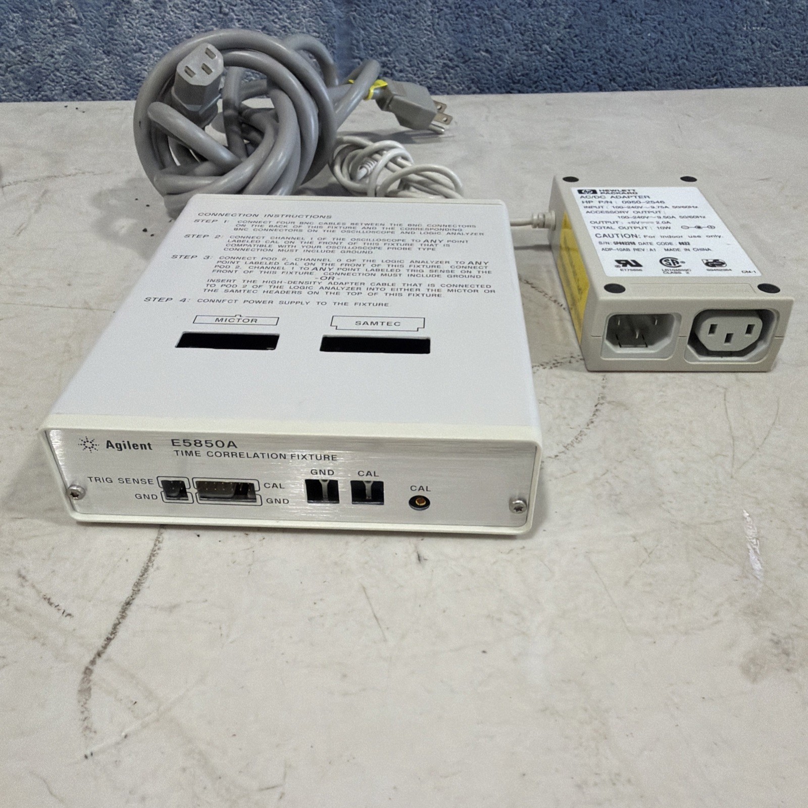Agilent E5850A Time Correlation Fixture Working w/ Power Adapter Agilent E5850A Time Correlation Fixture Working w/ Power Adapter