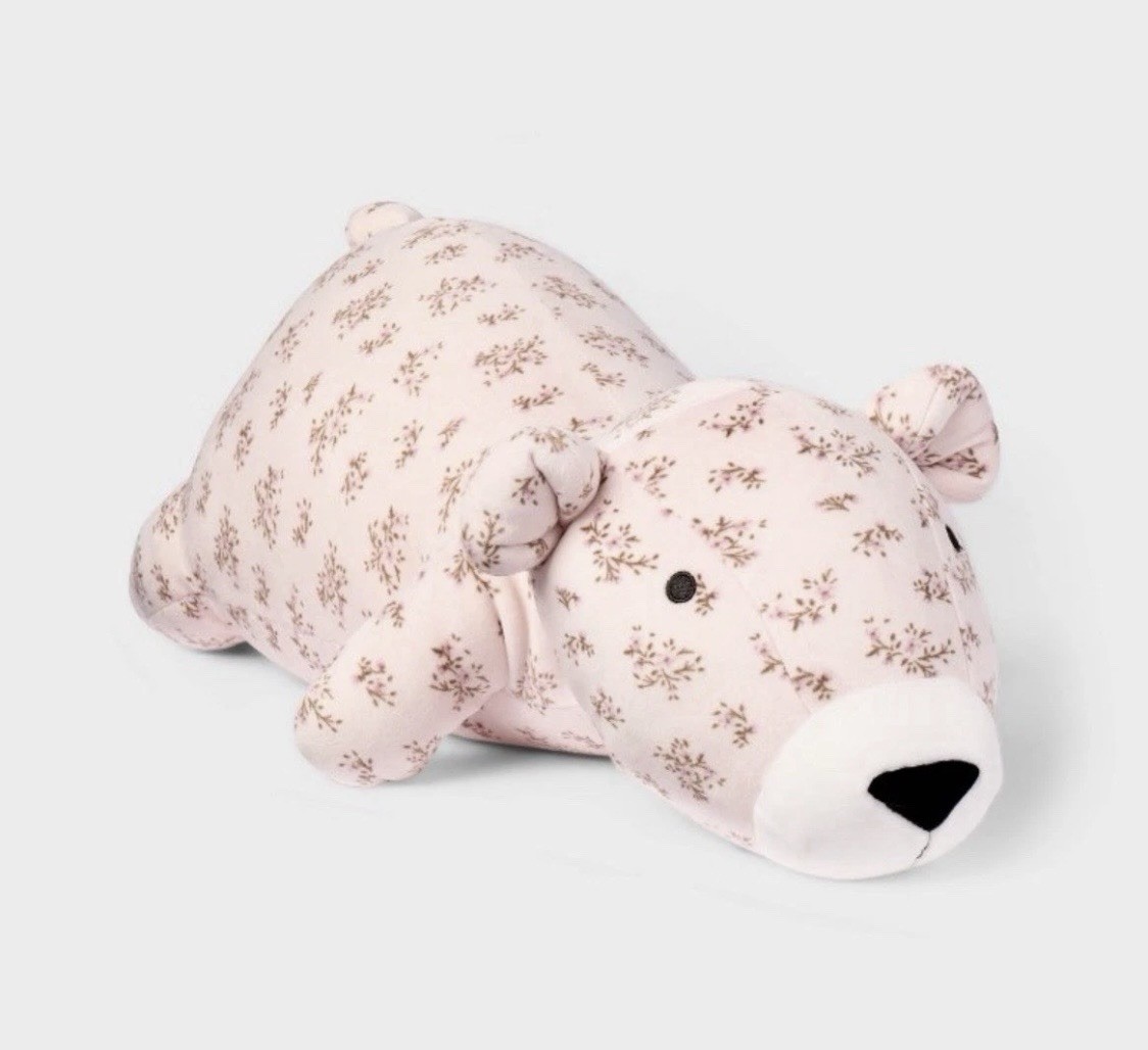 Pillowfort Target x Hollister Pink Floral Bear Weighted Plush Pillowfort Target x Hollister Pink Floral Bear Weighted Plush