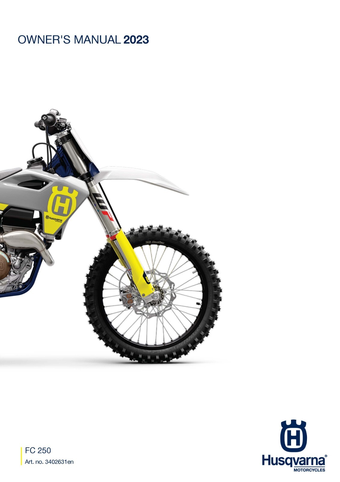 Husqvarna Owners Manual Book Guide 2023 FC 250 EU Husqvarna Owners Manual Book Guide 2023 FC 250 EU