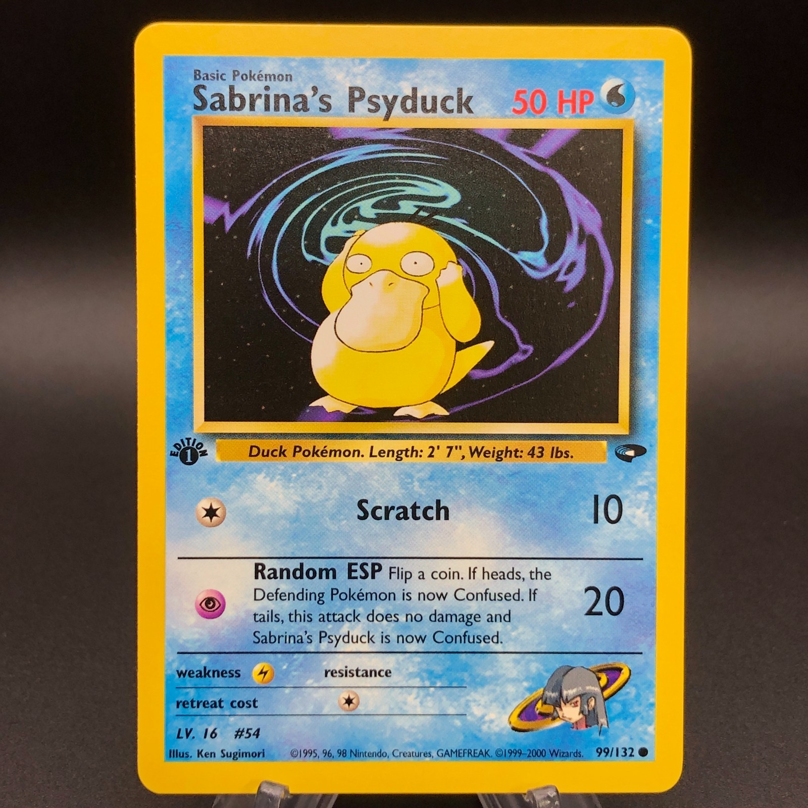 Pokemon Sabrina\'s Psyduck 99/132 - 1st Edition Gym Challenge NM 2000 WotC Pokemon Sabrina\'s Psyduck 99/132 - 1st Edition Gym Challenge NM 2000 WotC